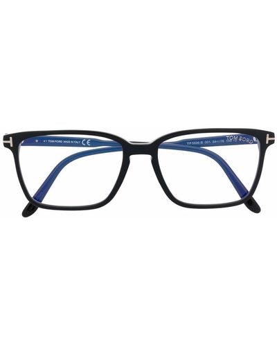 Tom Ford Gafas con montura rectangular - Azul
