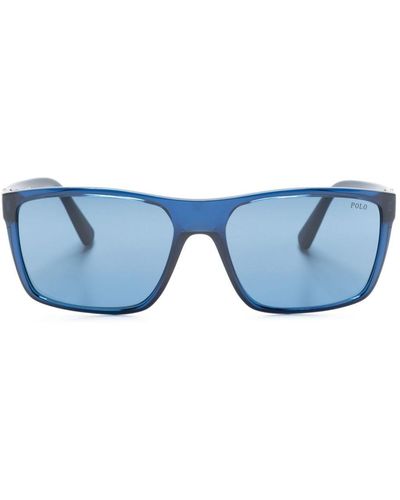 Polo Ralph Lauren Polo Pony Sonnenbrille mit eckigem Gestell - Blau