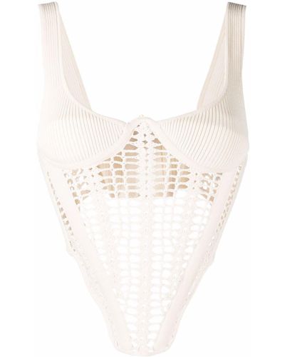 Dion Lee Cut Out-detail Bustier Top - White