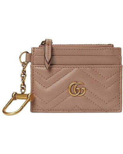 Gucci GG Marmont Keychain Wallet - Brown