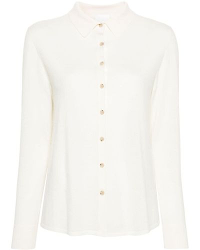 Allude Cardigan a coste - Bianco