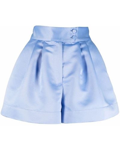 Styland Satijnen Shorts - Blauw