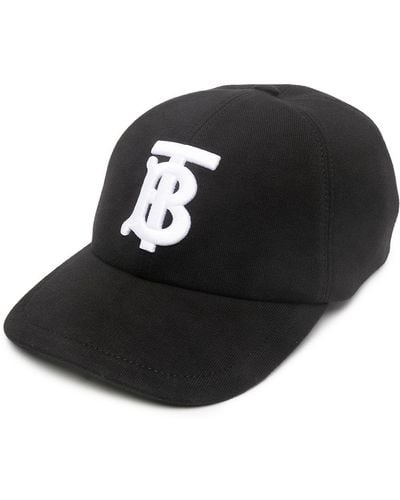 Burberry Baseballkappe mit Logo-Stickerei - Schwarz