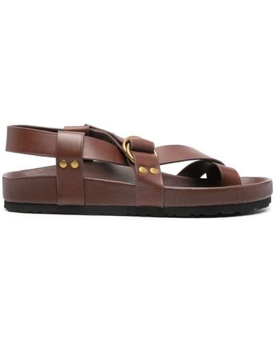 Soeur Mexico Leather Sandals - Brown
