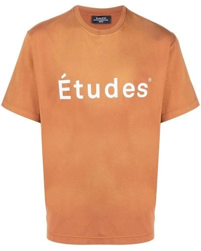 Etudes Studio T-shirt Wonder Études à logo imprimé - Orange
