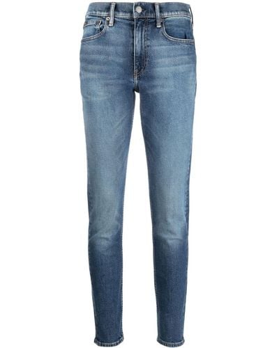 Polo Ralph Lauren Washed-denim Skinny Jeans - Blue