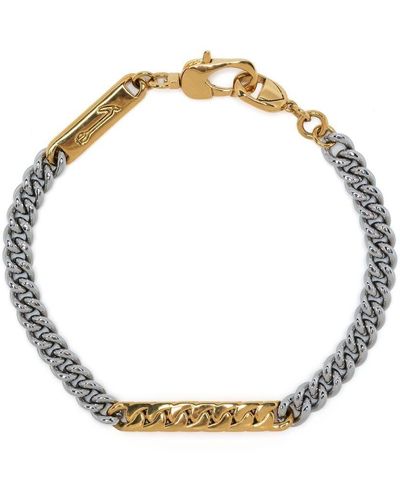 CAPSULE ELEVEN Two-tone Curb-chain Bracelet - Metallic