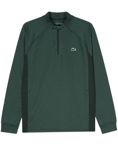 Lacoste Langarmshirt mit Logo-Patch - Grün