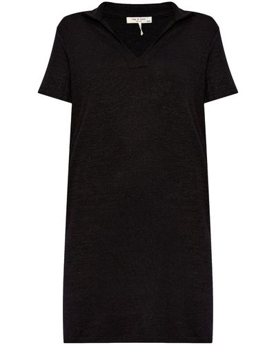Rag & Bone V-neck Short-sleeved Dress - Black
