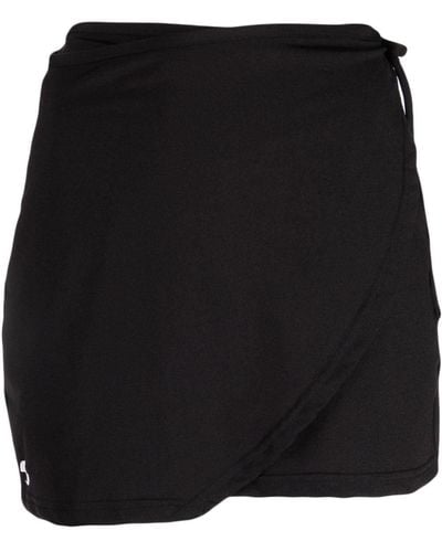 OperaSPORT Wrap-design High-waisted Miniskirt - Black