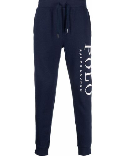 Polo Ralph Lauren Logo Print Track Pants - Blue