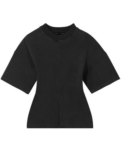 Proenza Schouler Short-sleeve Waisted T-shirt - Black