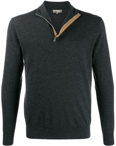 N.Peal Cashmere The Regent Fine-knit Sweater - Gray