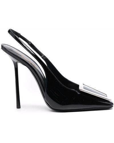 Saint Laurent George Pumps Met Vierkante Neus - Zwart