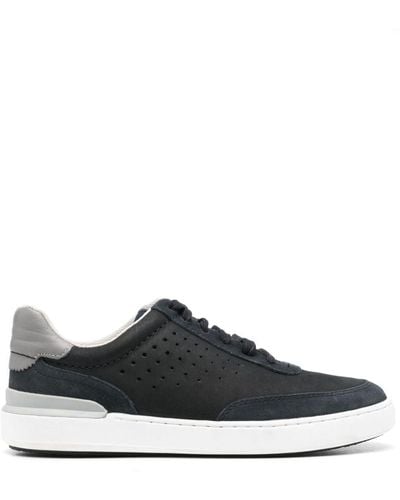 Clarks Courtlite Tor Leather Trainers - Black