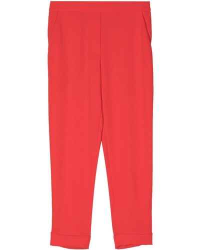 P.A.R.O.S.H. Pantalones ajustados con cinturilla elástica - Rojo