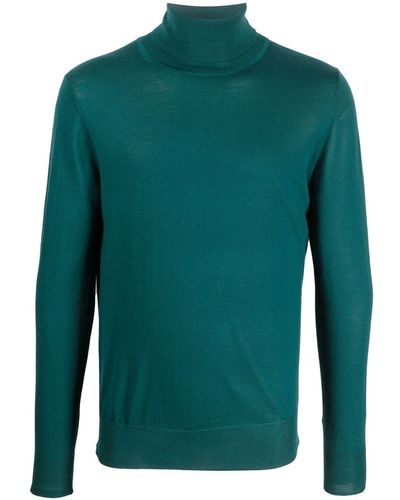 Aspesi Roll-neck Virgin Wool Sweater - Green