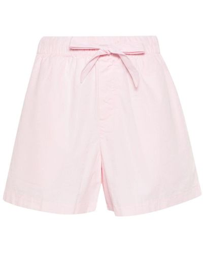 Tekla Poplin Pajama Shorts - Pink