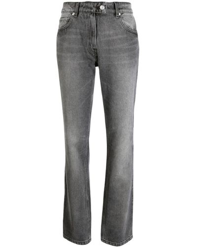Courreges Straight-leg Cotton Jeans - Grey