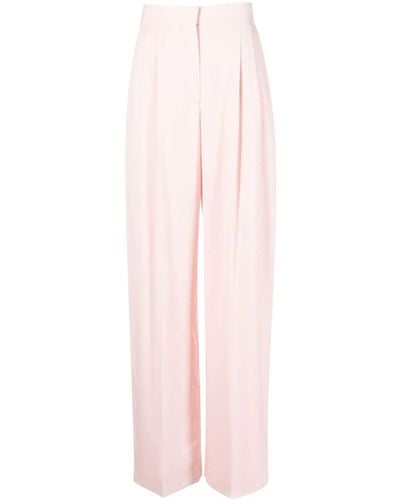 Alexander McQueen Pleat-detail Tailored Trousers - Pink