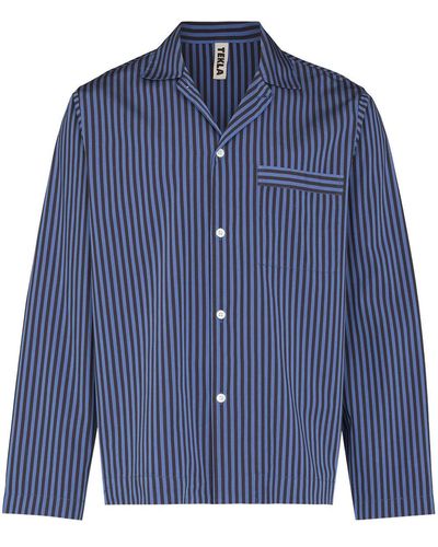 Tekla Camicia pigiama - Blu