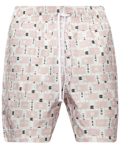 Amiri Logo-print Swim Shorts - White