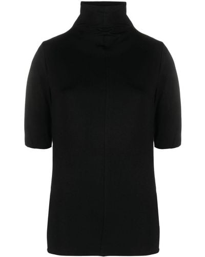 Thom Krom Roll-sleeved Half-sleeved T-shirt - Black