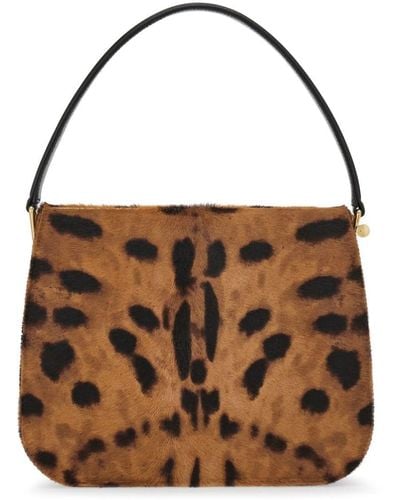 Ferragamo Small Semi-rigid Leopard-print Tote Bag - Brown