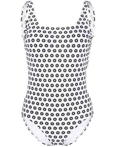 Tory Burch Floral-print Swimsuit - White