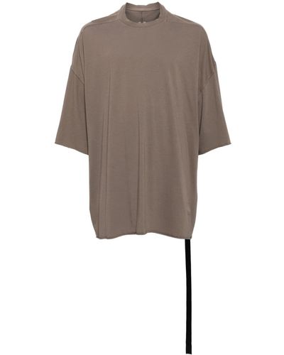Rick Owens Drop-shoulder Cotton T-shirt - Grey