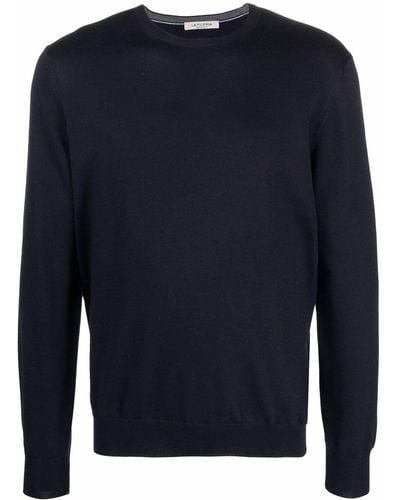 Fileria Crew Neck Knitted Sweater - Blue