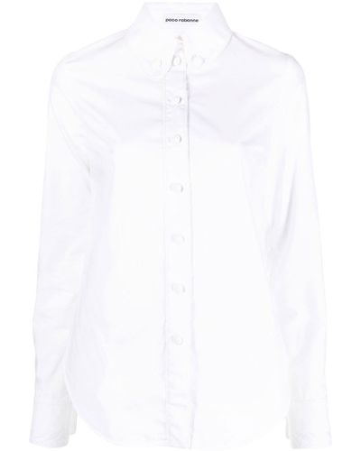 Rabanne Button-down Organic Cotton Shirt - White