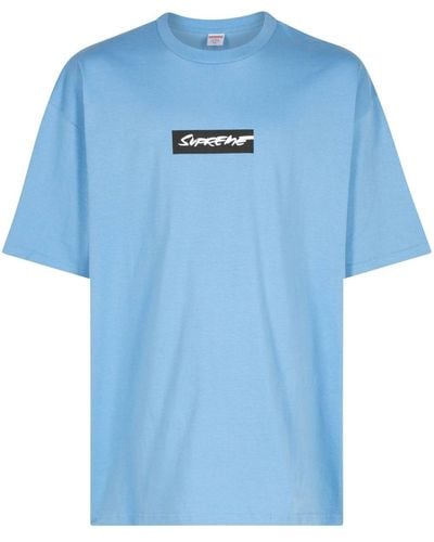 Supreme Futura T-Shirt mit Text-Print - Blau