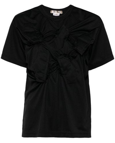 Comme des Garçons Ruffled Jersey T-shirt - Black