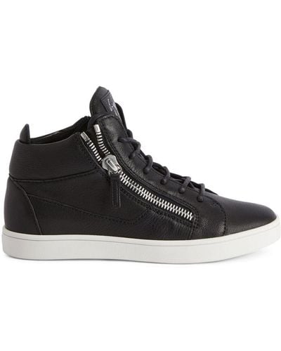 Giuseppe Zanotti Jamie High-top Leather Sneakers - Black