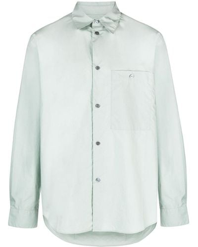 Studio Nicholson Long-sleeve Buttoned Cotton Shirt - Blue