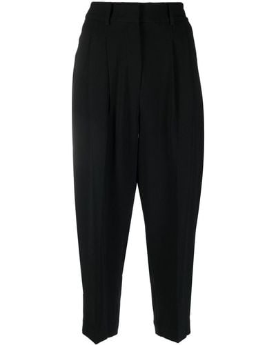 MICHAEL Michael Kors Pantalones capri de talle alto - Negro