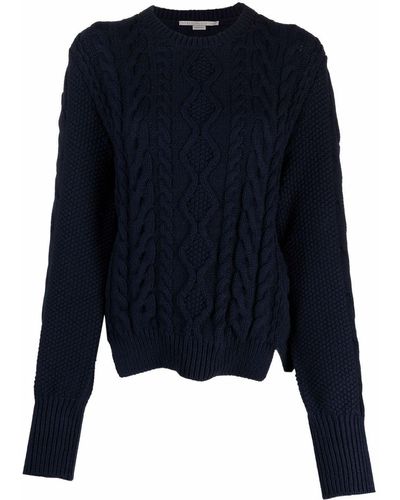 Stella McCartney Long-sleeve Cable-knit Sweater - Blue