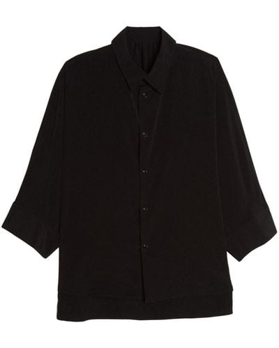 Yohji Yamamoto Camisa con botones - Negro