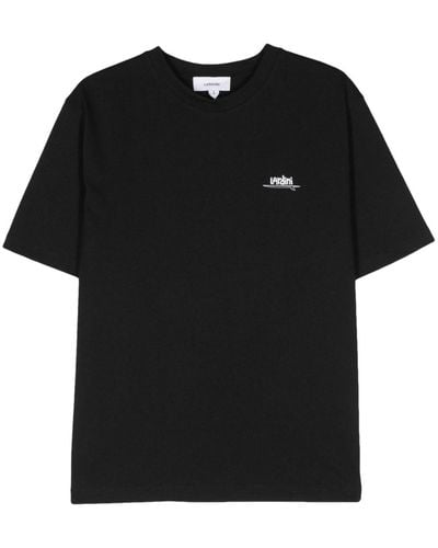 Lardini T-shirt en coton à logo imprimé - Noir