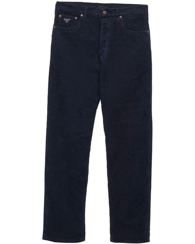 Prada Straight-leg Corduroy Jeans - Blue