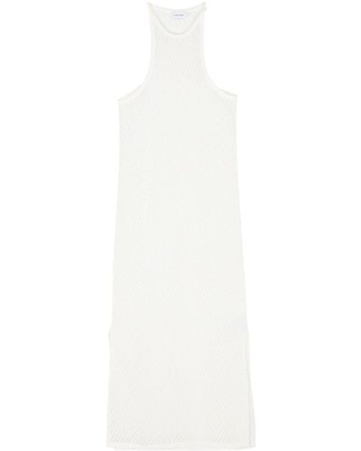 Calvin Klein Open-knit Maxi Dress - White