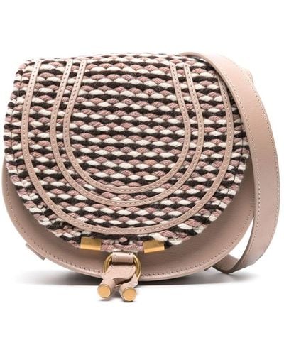 Chloé Marcie Wool-blend Crossbody Bag - Pink
