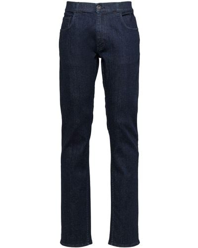 Prada Halbhohe Slim-Fit-Jeans - Blau