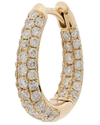 Jacquie Aiche 14kt Yellow Gold Inside Out Diamond Hoop Earring - Metallic