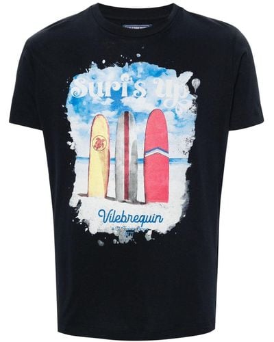 Vilebrequin Surf's Up cotton T-shirt - Schwarz