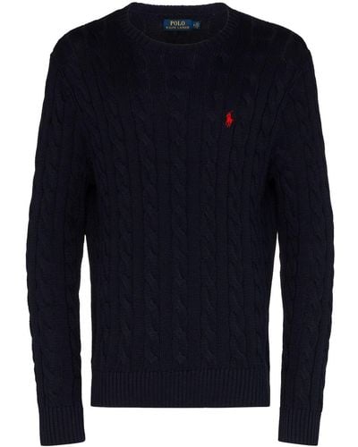 Polo Ralph Lauren ケーブルニット セーター - ブルー