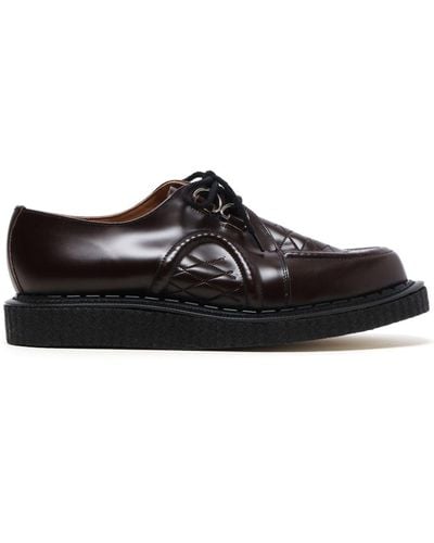 George Cox Dace Quilted Leather Derby Shoes - Black