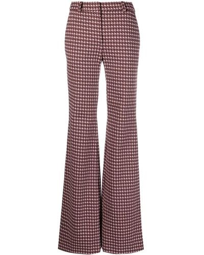 Moschino Graphic-print Flared Trousers - Purple