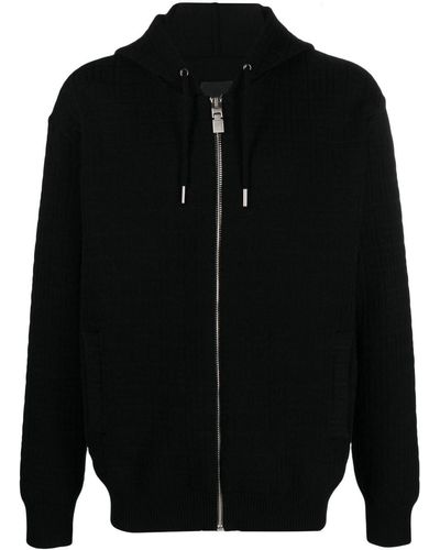 Givenchy GG-logo Zip-up Hoodie - Black